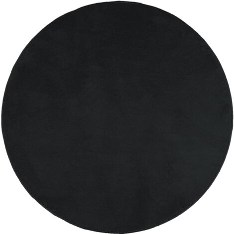 Tapis OVIEDO à poils courts noir Ø 160cm (1/5)