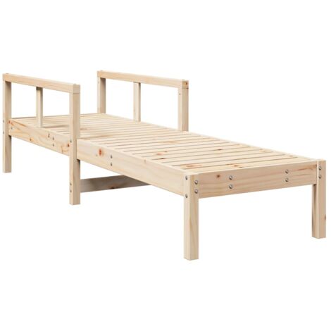 Chaise longue 199,5x62x55 bois massif de pin (1/5)