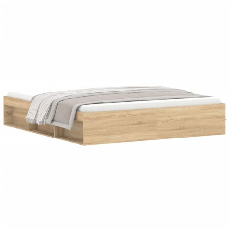 Cadre de lit chêne Sonoma 180x200 super king (1/5)