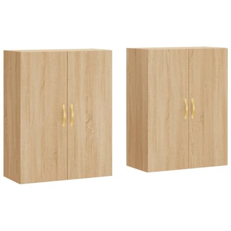 Armoires murales 2 pcs chêne sonoma 69,5x34x90 (1/5)