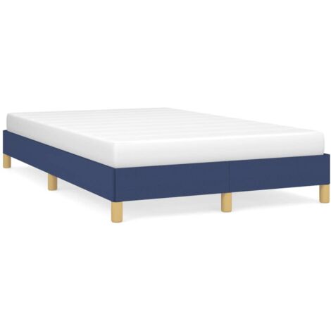Cadre de lit bleu 120x190 tissu (1/5)