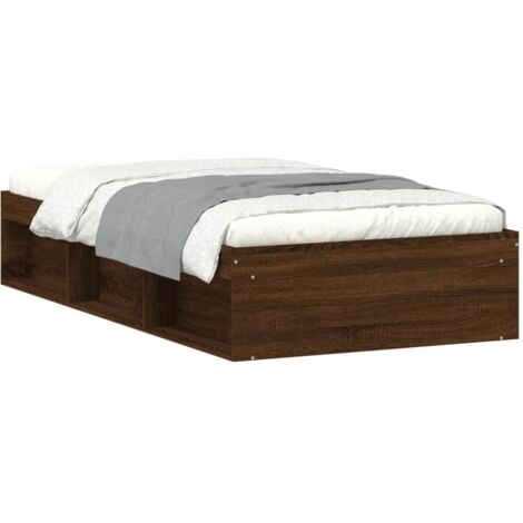 Cadre de lit chêne marron 90x190 (1/5)