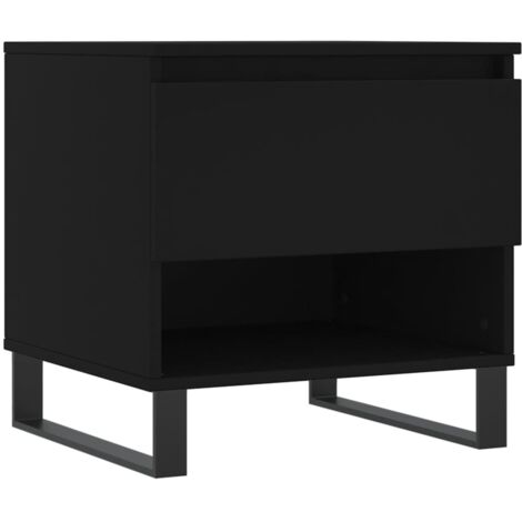 Table basse noir 50x46x50 bois d’ingénierie (1/5)