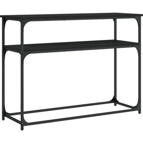 Table console noir 100x35,5x75 bois d'ingénierie (1/5)