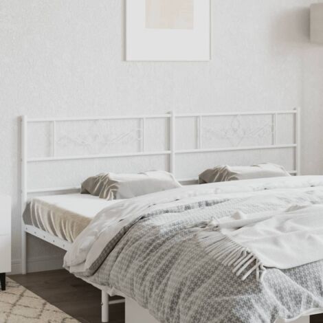 Tête de lit métal blanc 200cm (1/5)