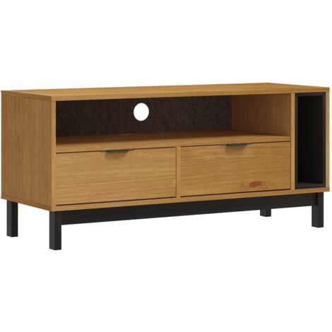 Meuble TV FLAM 110x40x50 bois massif de pin (1/5)
