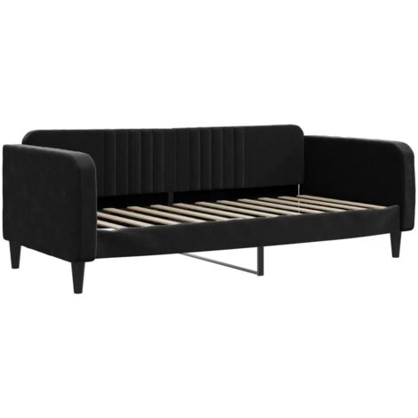 Lit de repos noir 90x200 velours (1/5)
