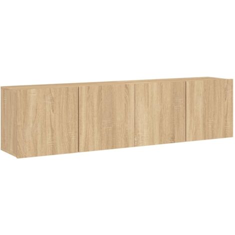 Meubles TV muraux 2 pcs chêne sonoma 80x30x41 (1/5)