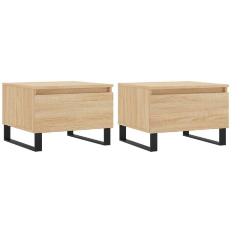 Tables basses 2 pcs chêne sonoma 50x46x35 bois d'ingénierie (1/5)