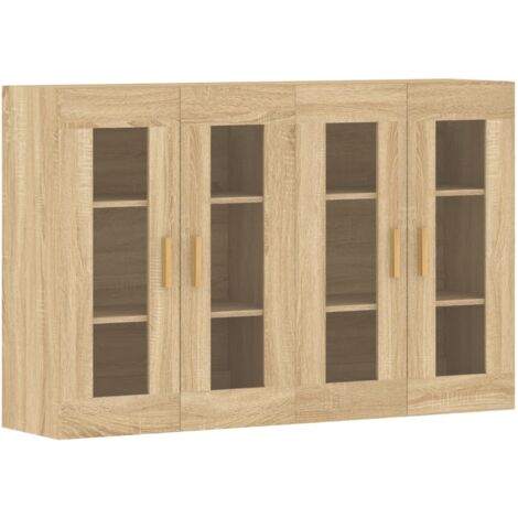 Armoires murales 2 pcs chêne sonoma bois d'ingénierie (1/5)