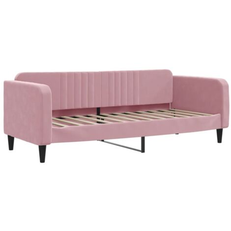 Lit de repos rose 80x200 velours (1/5)