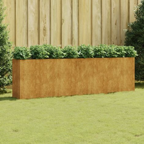 Lit surélevé de jardin 280x40x80 acier corten (1/5)