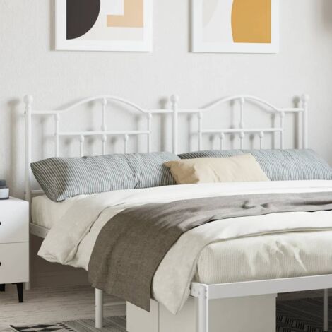 Tête de lit métal blanc 180cm (1/5)
