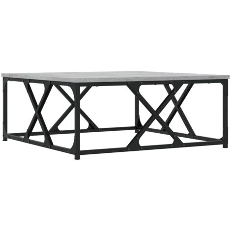 Table basse sonoma gris 70x70x30 bois d'ingénierie (1/5)