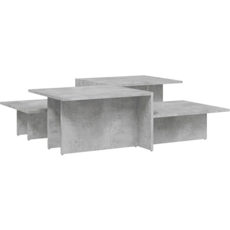 Tables basses 2 pcs gris béton bois d'ingénierie (1/5)