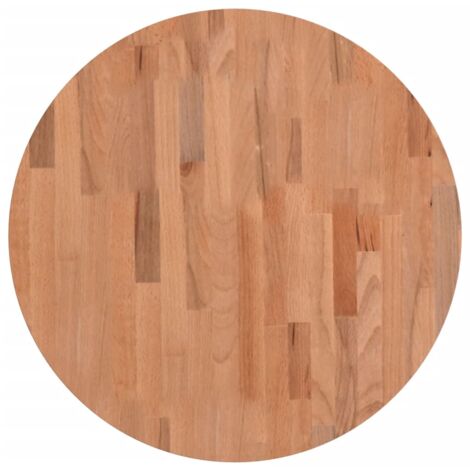 Dessus de table Ø60x4 rond bois massif de hêtre (1/5)
