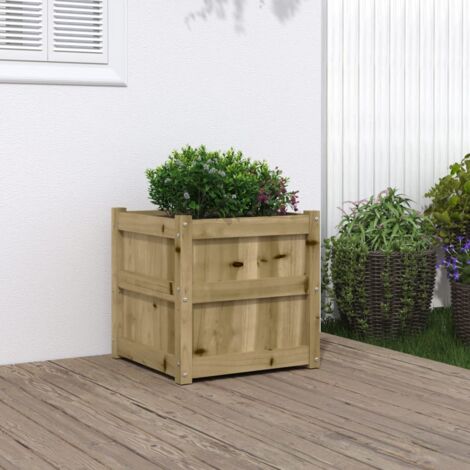 Jardinière 50x50x50 bois de pin imprégné (1/5)