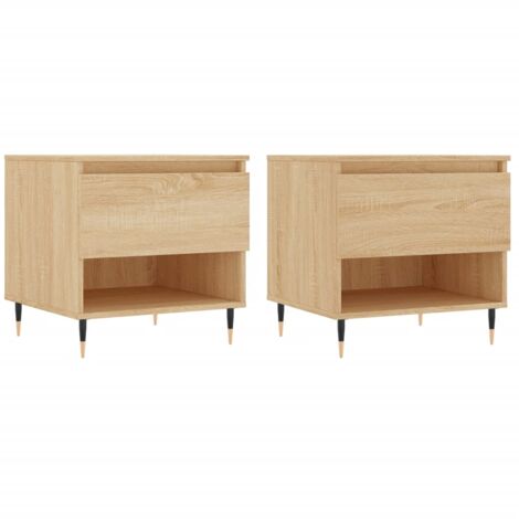 Tables basses 2 pcs chêne sonoma 50x46x50 bois d'ingénierie (1/5)