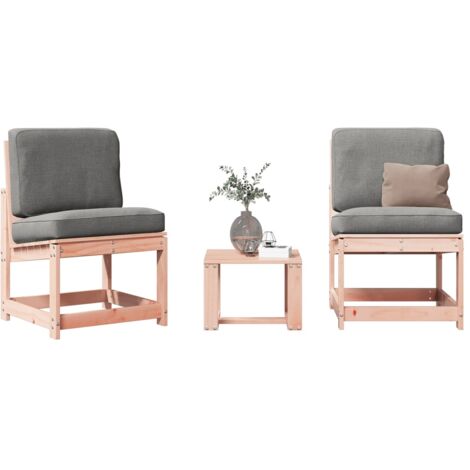 Salon de jardin 3 pcs bois massif douglas (1/5)
