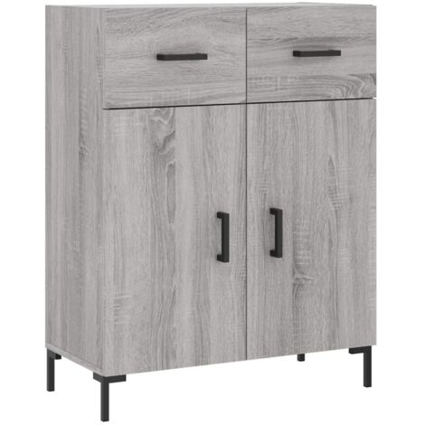 Buffet sonoma gris 69,5x34x90 bois d'ingénierie (1/5)