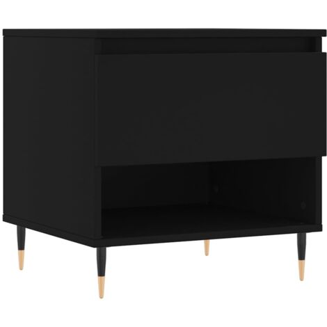 Table basse noir 50x46x50 bois d’ingénierie (1/5)