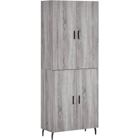 Buffet haut Sonoma gris 69,5x34x180 Bois d'ingénierie (1/5)