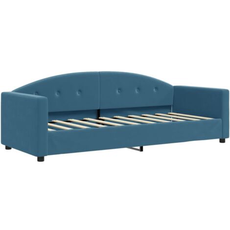 Lit de repos bleu 80x200 velours (1/5)