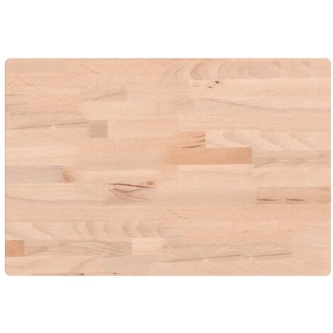 Dessus de table 60x40x2,5 rectangulaire bois massif de hêtre (1/5)