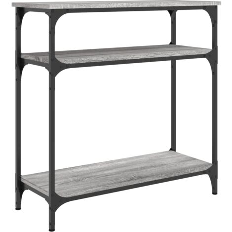 Table console sonoma gris 75x29x75 bois d'ingénierie (1/5)