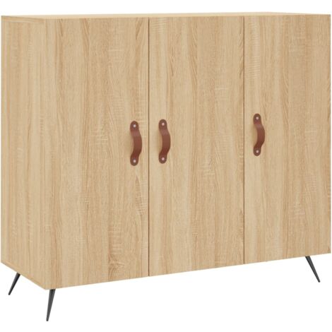Buffet chêne sonoma 90x34x80 bois d'ingénierie (1/5)