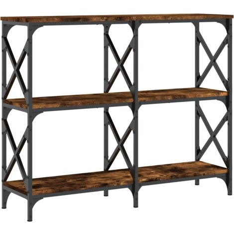 Table console chêne fumé 100x28x80,5 bois d'ingénierie (1/5)