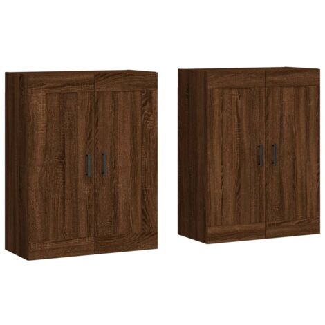Armoires murales 2 pcs chêne marron bois d'ingénierie (1/5)