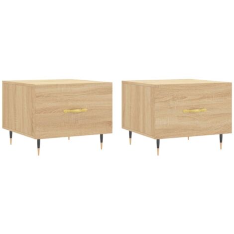 Tables basses 2 pcs chêne sonoma 50x50x40 bois d'ingénierie (1/5)