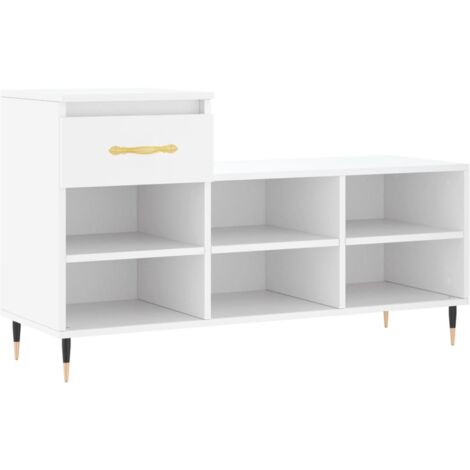 Armoire à chaussures Blanc 102x36x60 Bois d'ingénierie (1/5)