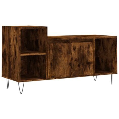 Meuble TV Chêne fumé 100x35x55 Bois d'ingénierie (1/5)
