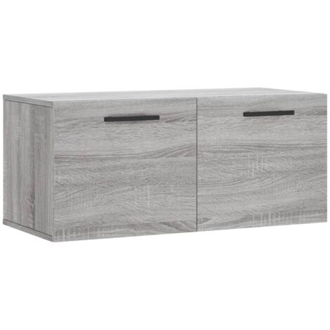 Armoire murale sonoma gris 80x36,5x35 bois d'ingénierie (1/5)