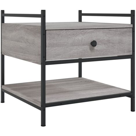 Table basse sonoma gris 50x50x50 bois d'ingénierie (1/5)
