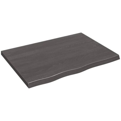 Dessus de table gris foncé bois chêne massif traité (1/5)