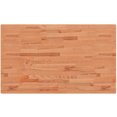 Dessus de table 100x60x1,5 rectangulaire bois massif de hêtre (1/5)