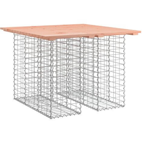 Banc jardin design gabion 100x102x72 bois massif de douglas (1/5)
