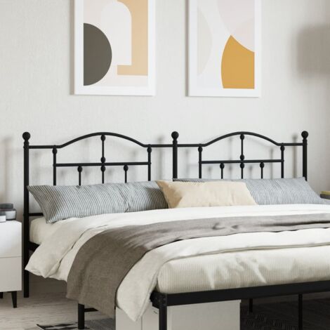 Tête de lit métal noir 193cm (1/5)