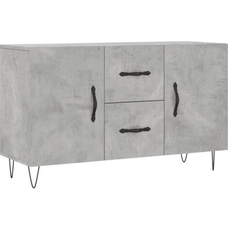 Buffet gris béton 100x36x60 bois d'ingénierie (1/5)