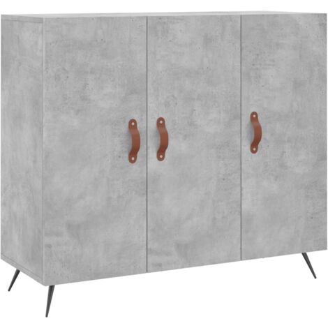 Buffet gris béton 90x34x80 bois d'ingénierie (1/5)