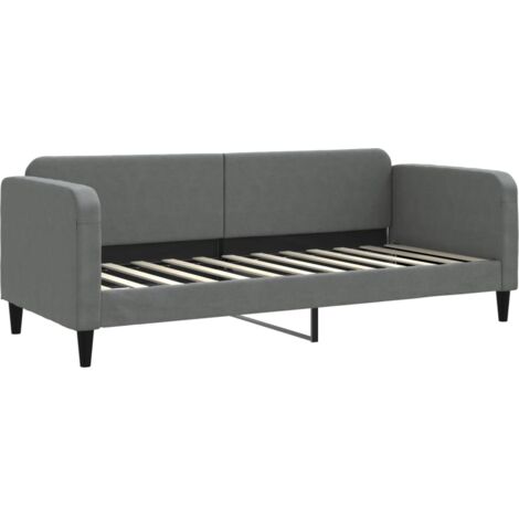 Lit de repos gris foncé 80x200 tissu (1/5)