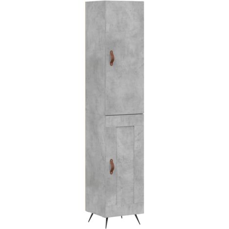 Buffet haut Gris béton 34,5x34x180 Bois d'ingénierie (1/5)