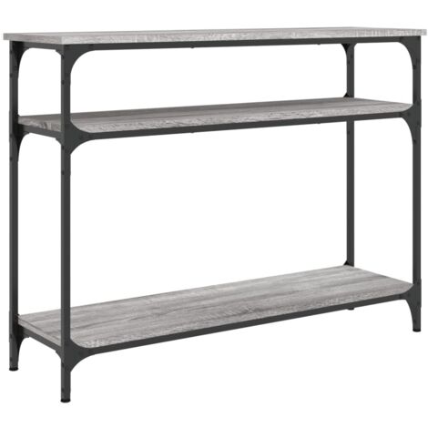 Table console sonoma gris 100x29x75 bois d'ingénierie (1/5)
