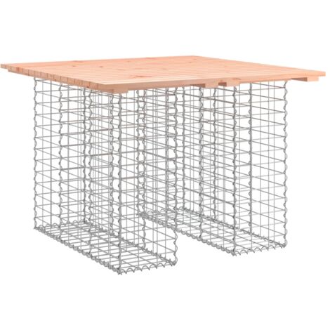 Banc jardin design gabion 100x102x72 bois massif de douglas (1/5)