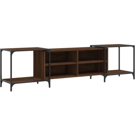 Meuble TV chêne marron 203x37x50 bois d'ingénierie (1/5)