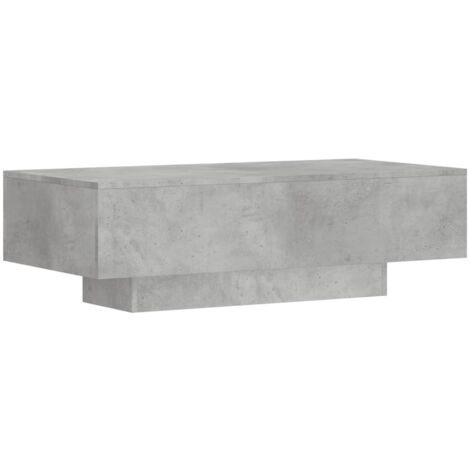 Table basse gris béton 100x49,5x31 bois d'ingénierie (1/5)