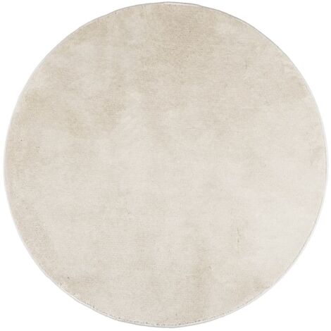 Tapis OVIEDO à poils courts beige Ø 120cm (1/5)